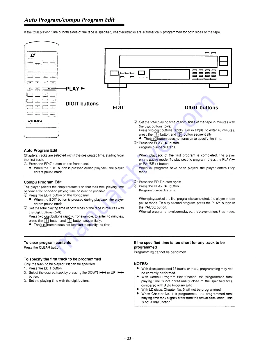 Onkyo DX-V801 Instruction Manual Download Page 24