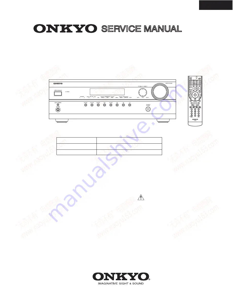 Onkyo HT-R370(B)(S) Service Manual Download Page 1