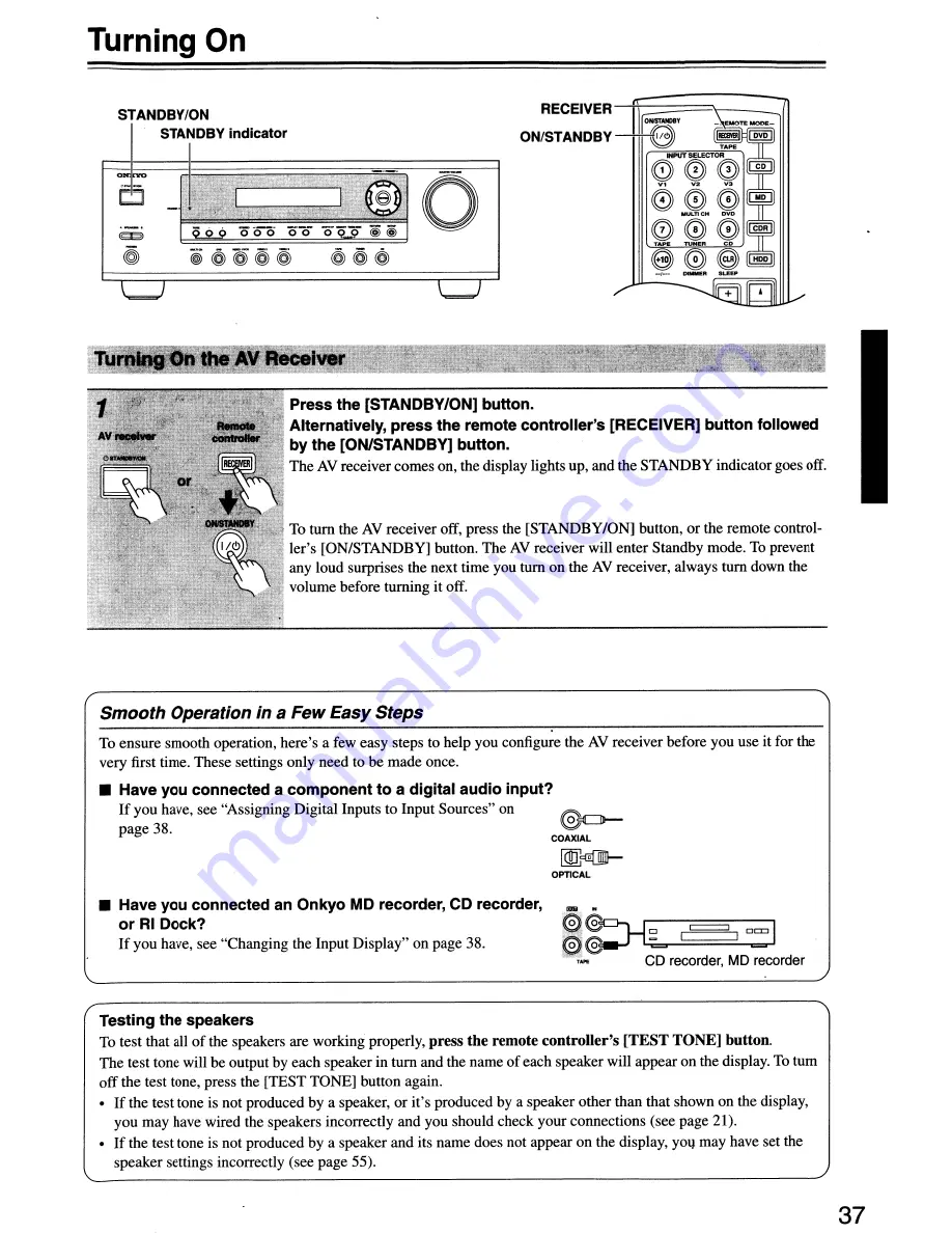 Onkyo HTP-360 Instruction Manual Download Page 37