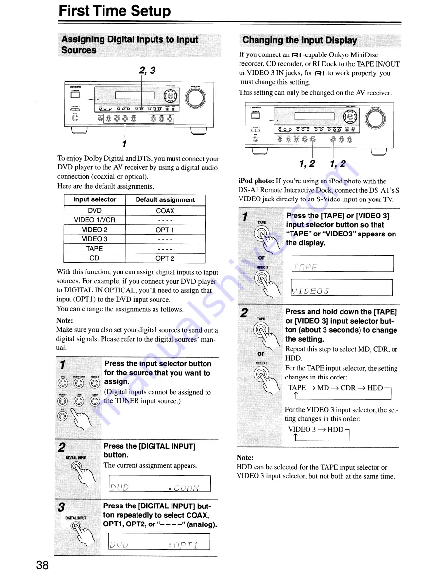 Onkyo HTP-360 Instruction Manual Download Page 38