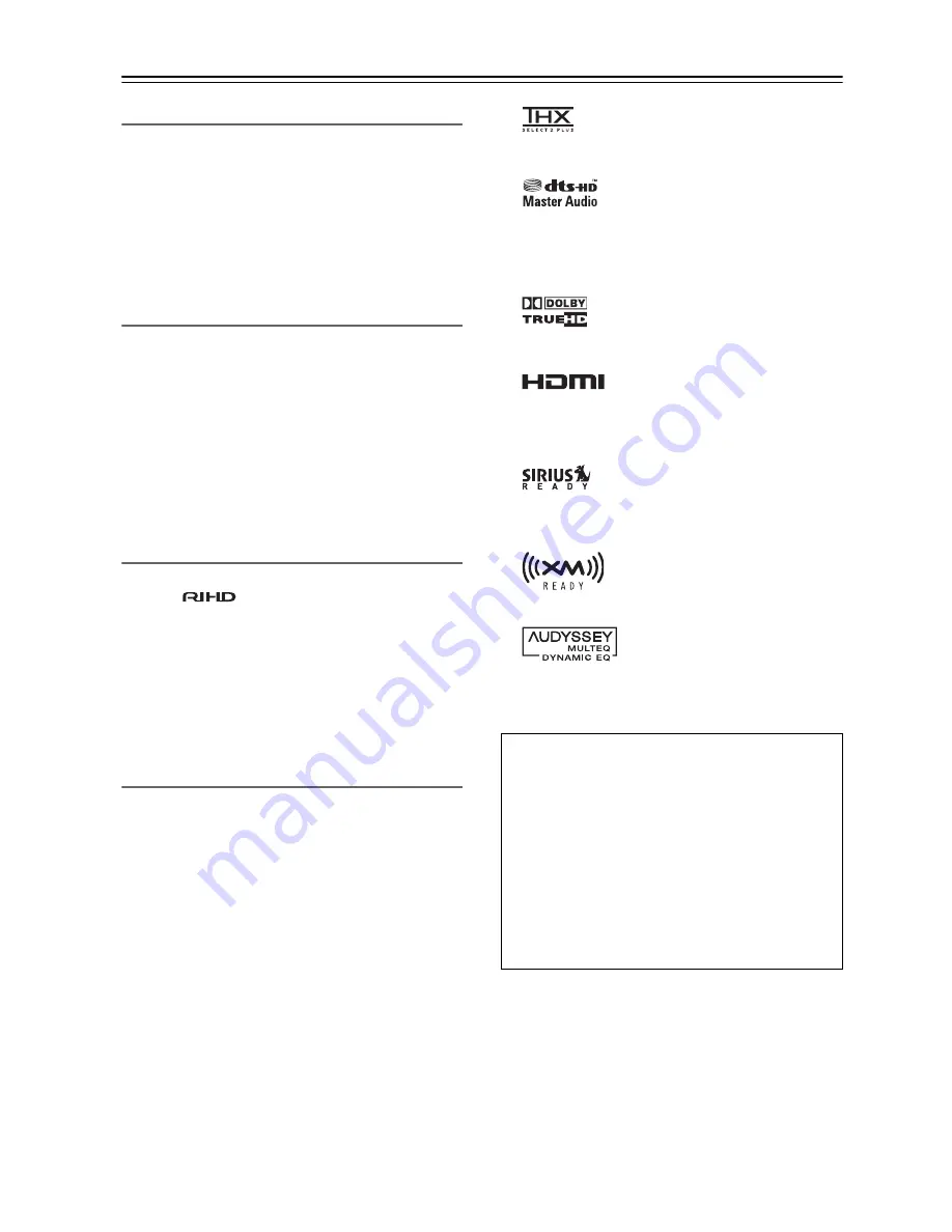 Onkyo SR706S - AV Receiver Instruction Manual Download Page 6