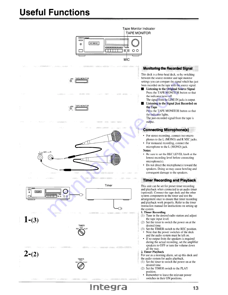 Onkyo TA-6711 Instruction Manual Download Page 13