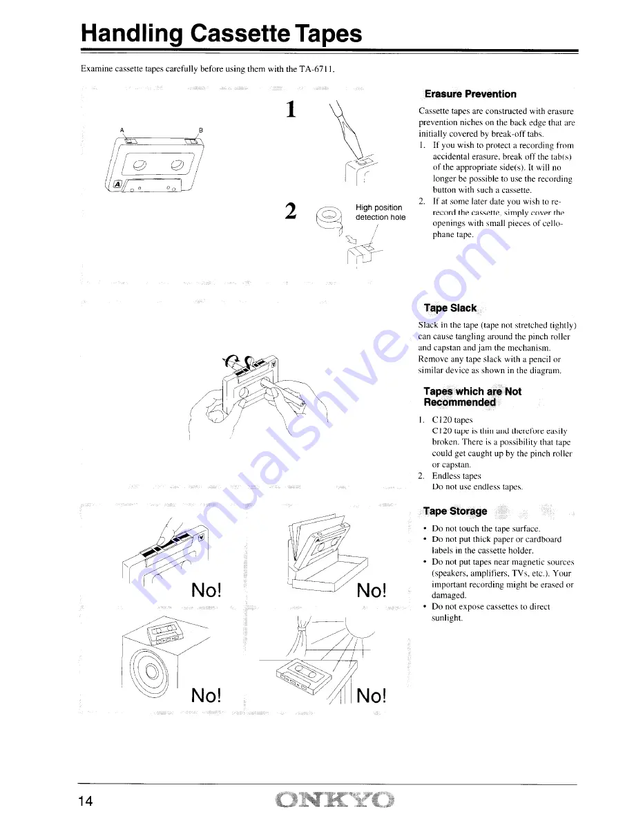 Onkyo TA-6711 Instruction Manual Download Page 14