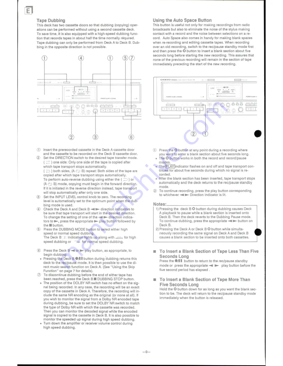 Onkyo TA-RW909 Instruction Manual Download Page 10