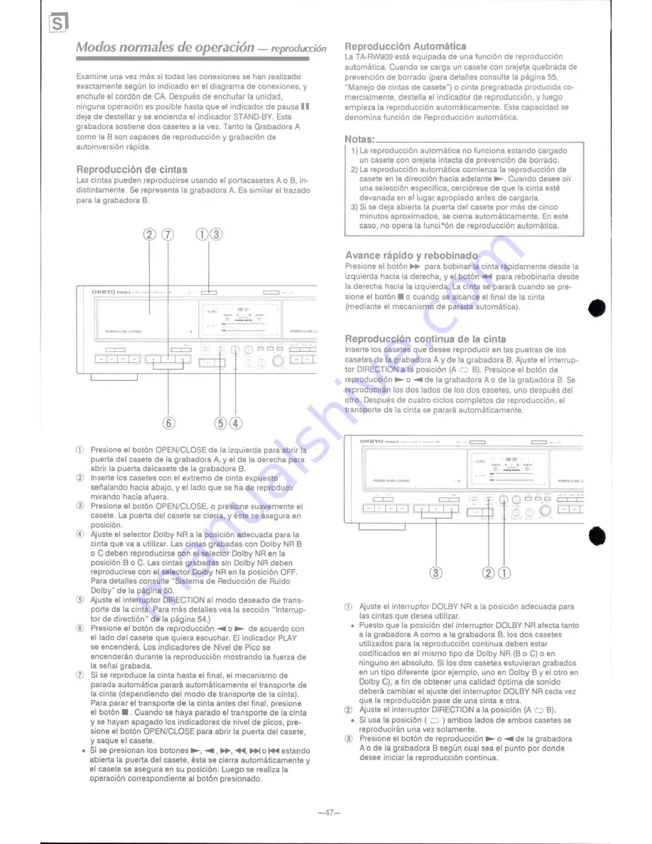 Onkyo TA-RW909 Instruction Manual Download Page 48