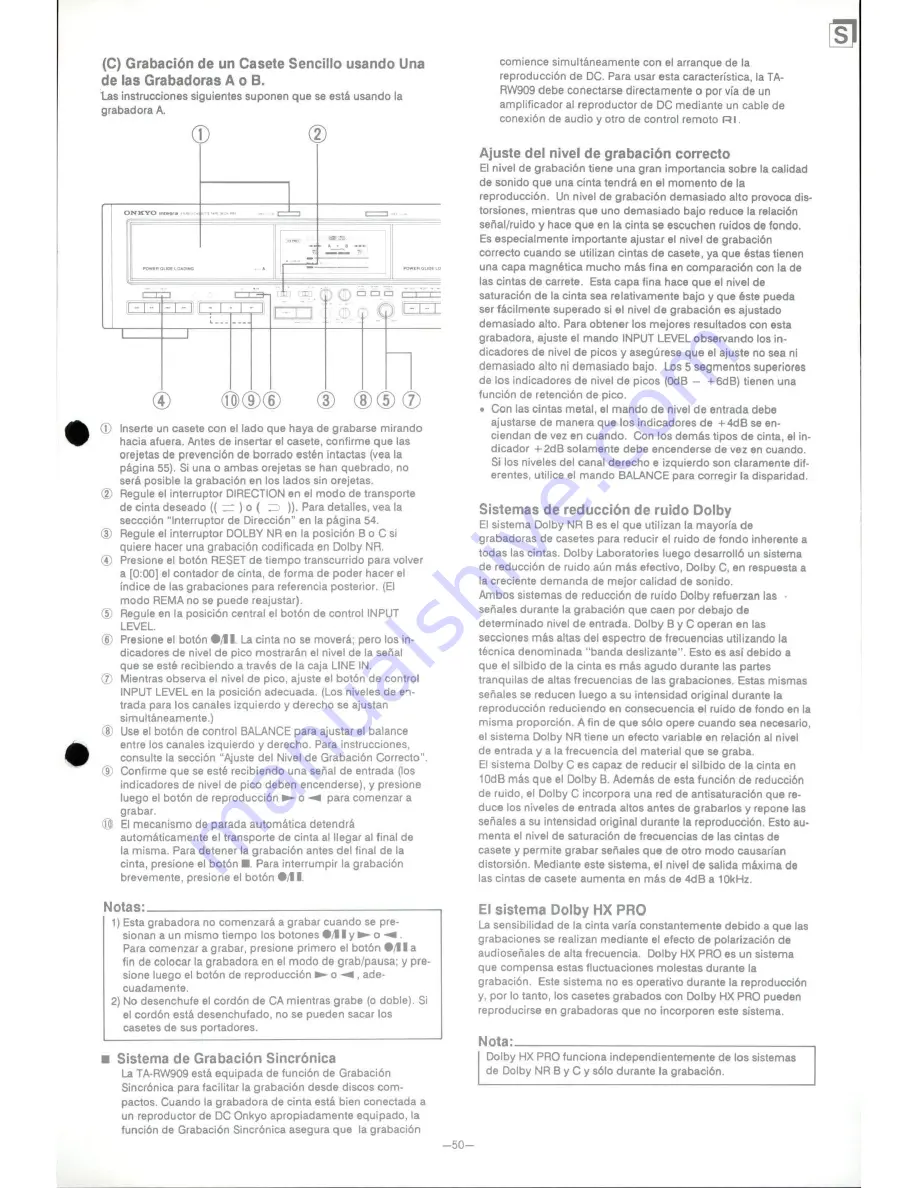 Onkyo TA-RW909 Instruction Manual Download Page 51