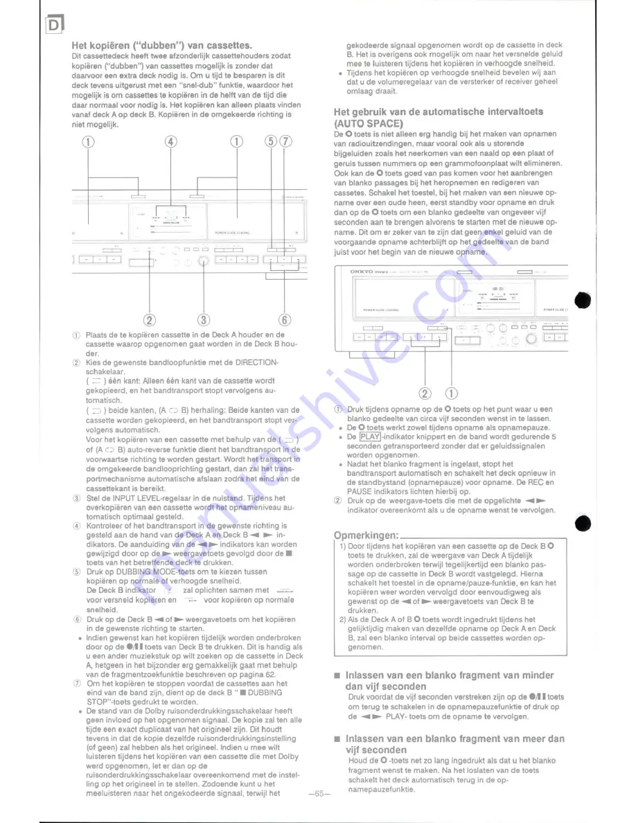 Onkyo TA-RW909 Instruction Manual Download Page 66