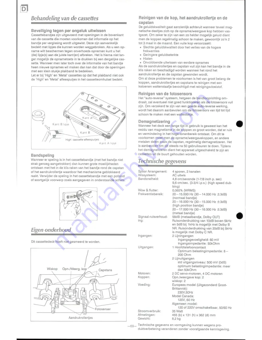 Onkyo TA-RW909 Instruction Manual Download Page 70