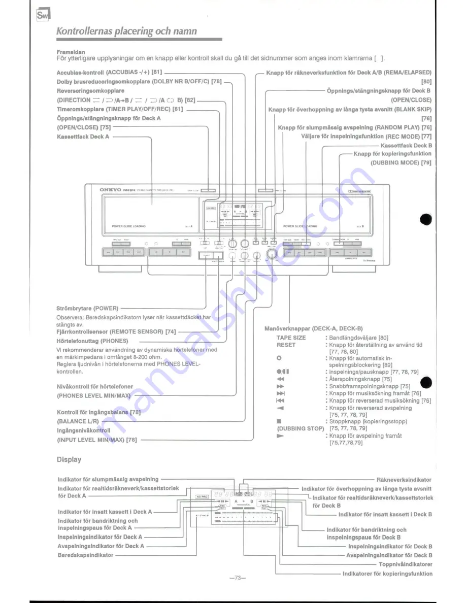 Onkyo TA-RW909 Скачать руководство пользователя страница 74