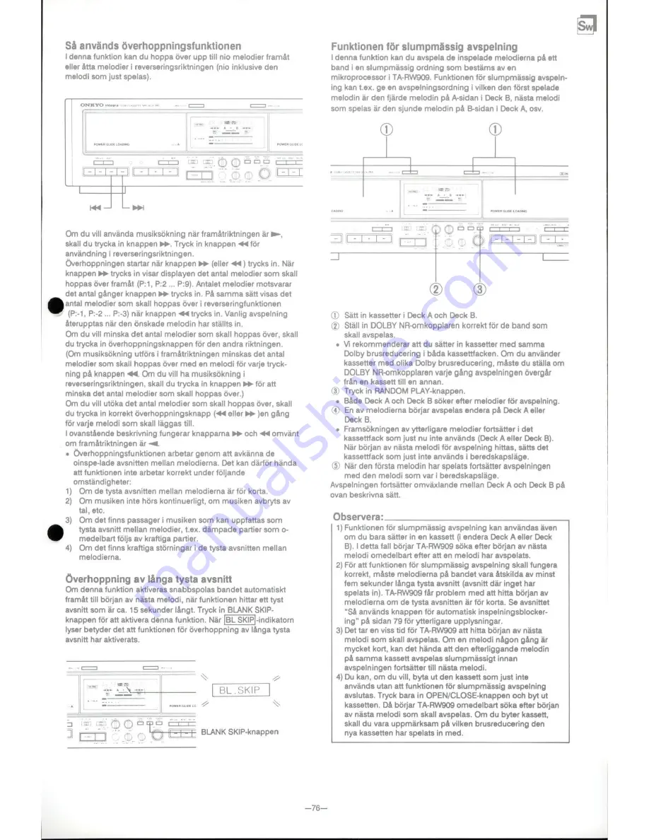 Onkyo TA-RW909 Instruction Manual Download Page 77