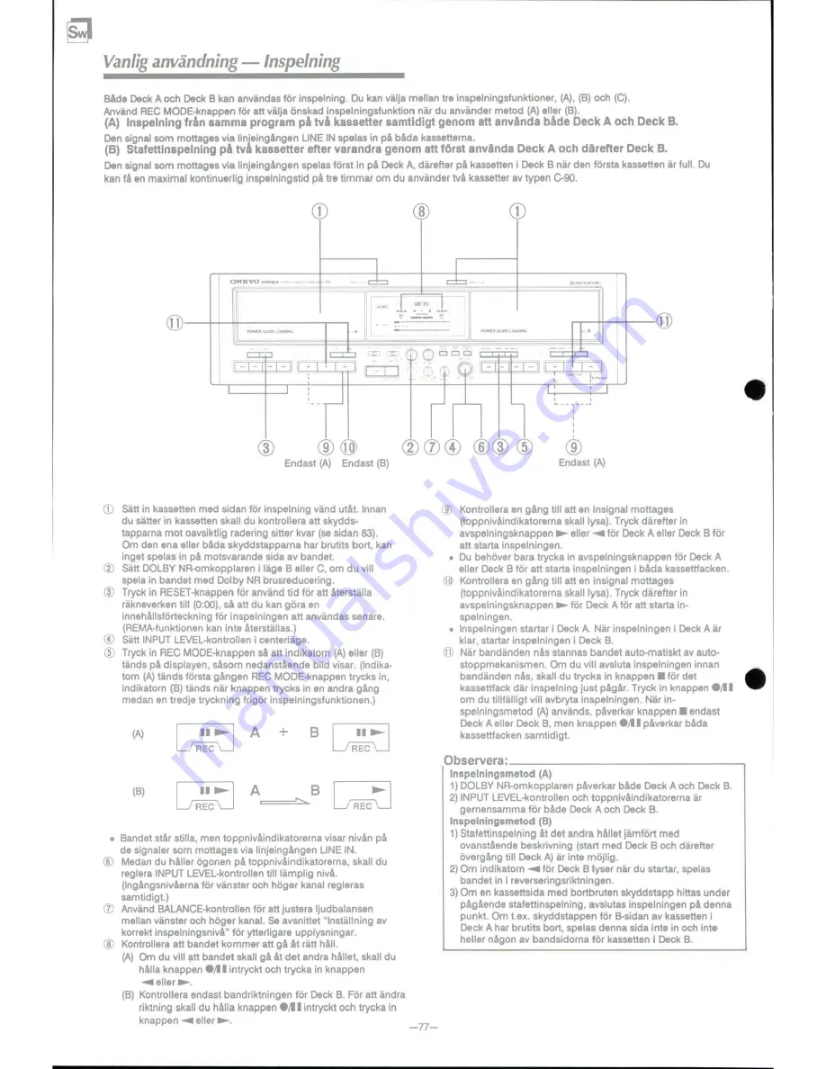 Onkyo TA-RW909 Instruction Manual Download Page 78