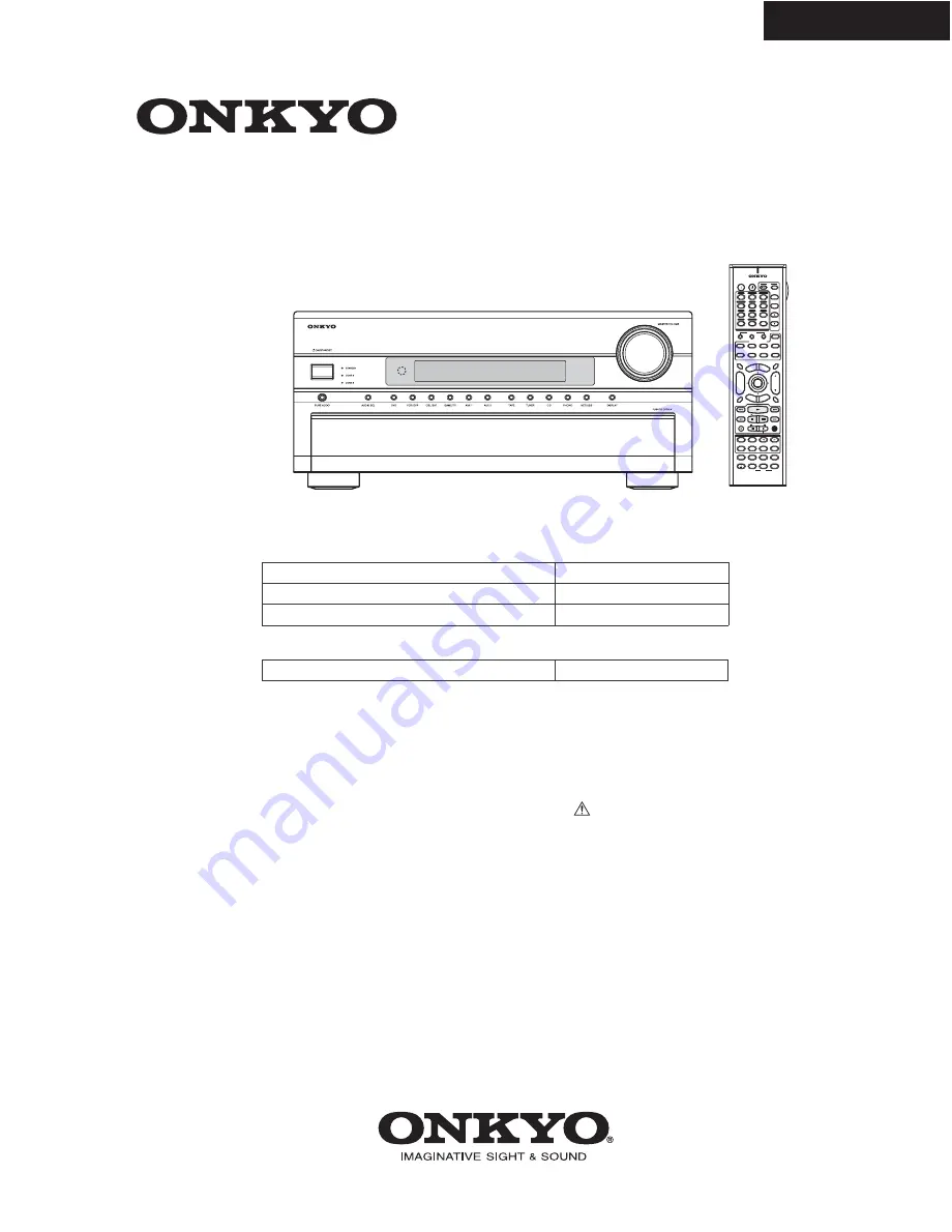 Onkyo TX-NA906 Service Manual Download Page 1