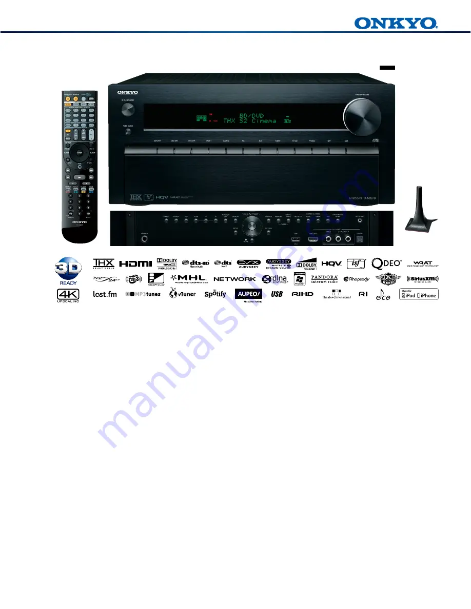 Onkyo TX-NR818 Product Release Download Page 1