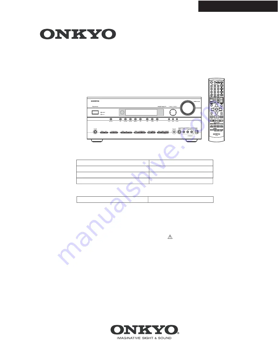 Onkyo TX-SA605 Service Manual Download Page 1