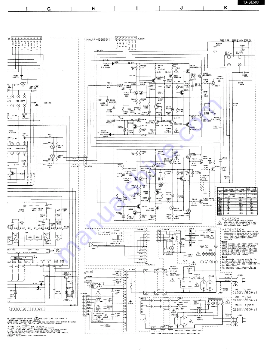 Onkyo TX-SE500 Service Manual Download Page 13