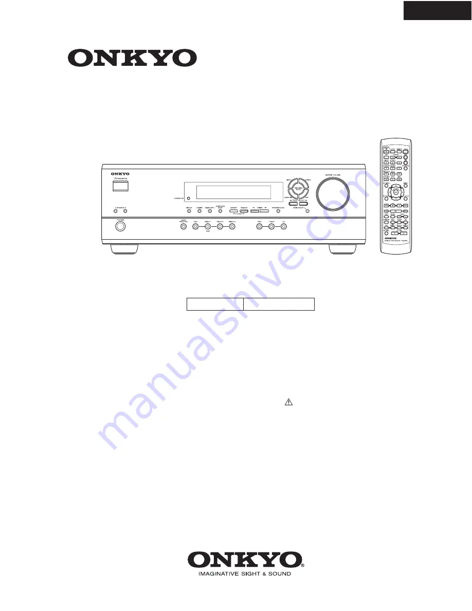 Onkyo TX-SR302 Service Manual Download Page 1