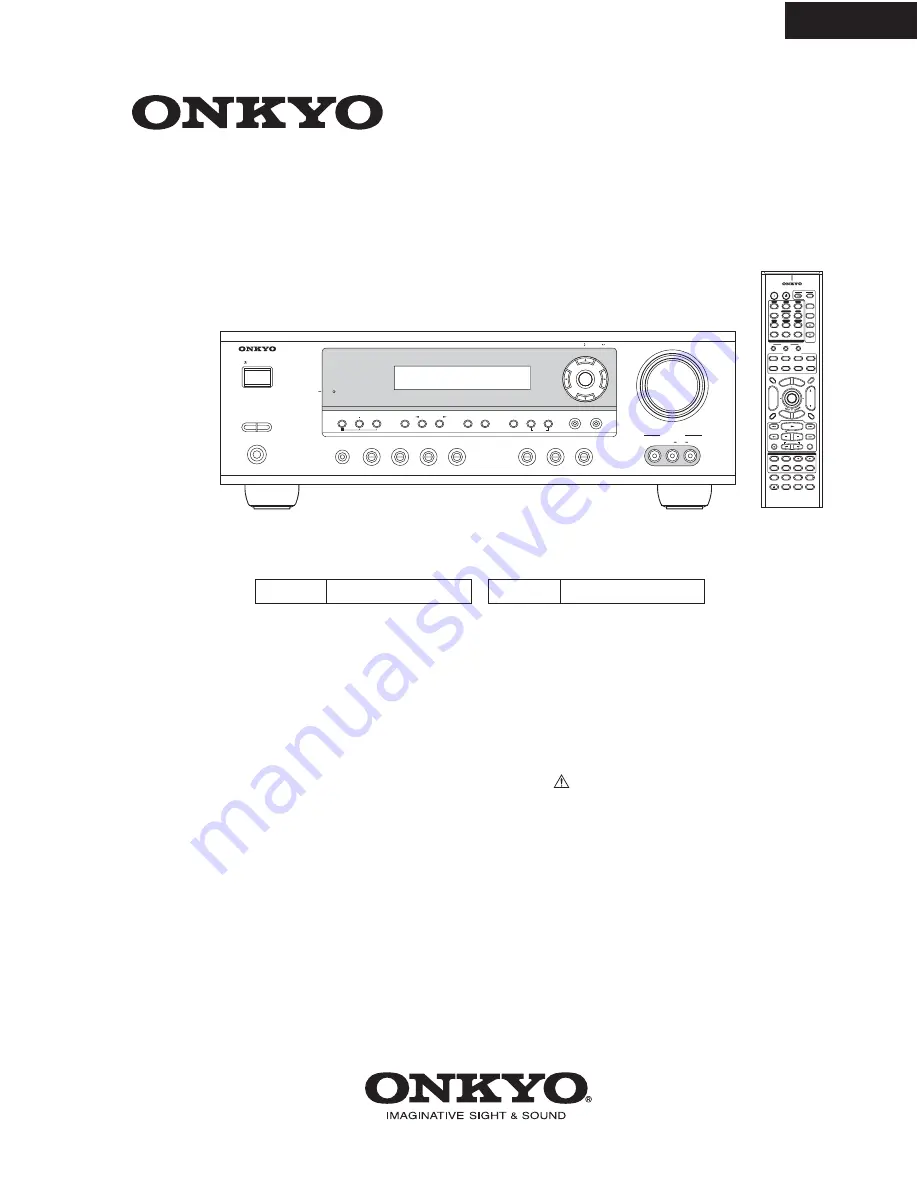 Onkyo TX-SR573 Service Manual Download Page 1