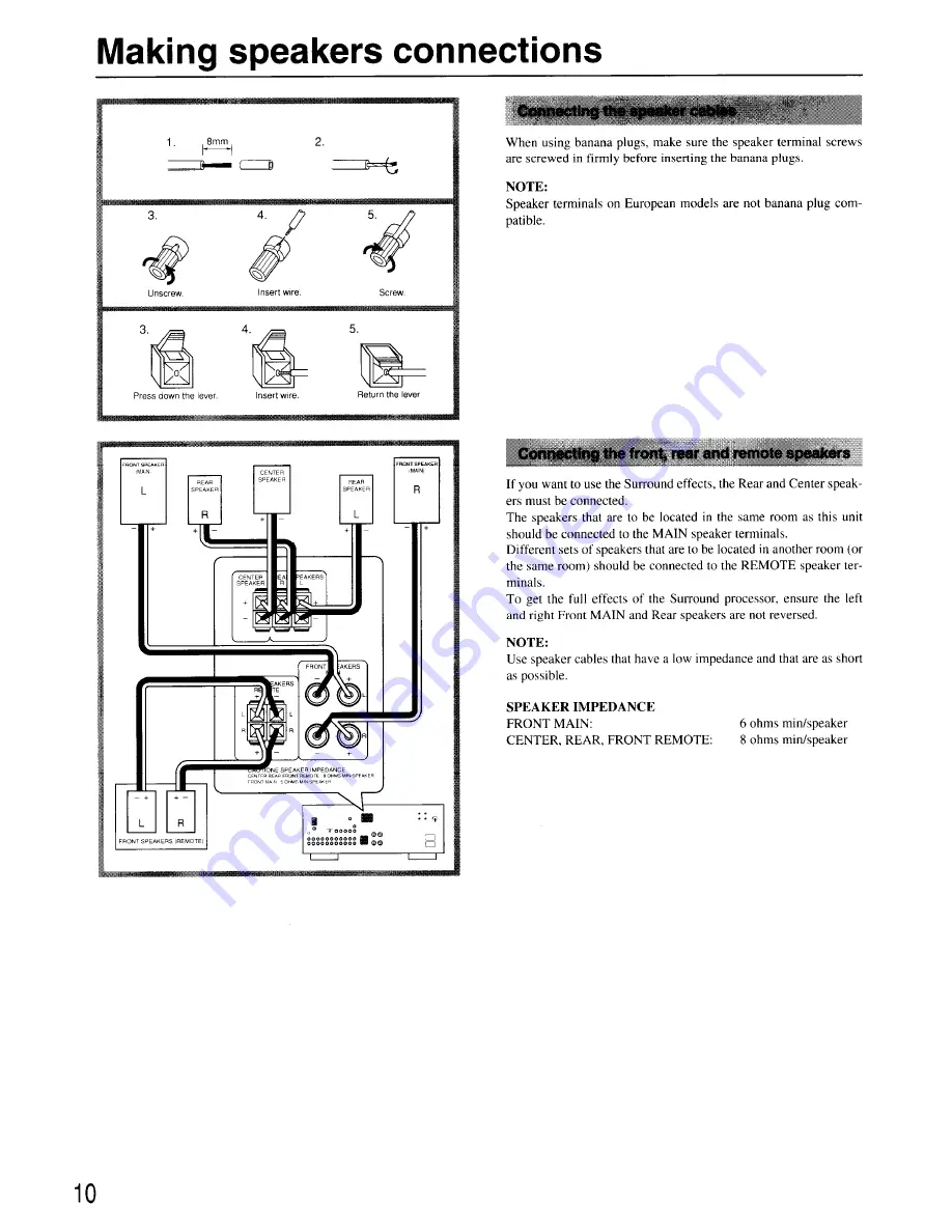 Onkyo TX-SV525 Instruction Manual Download Page 10