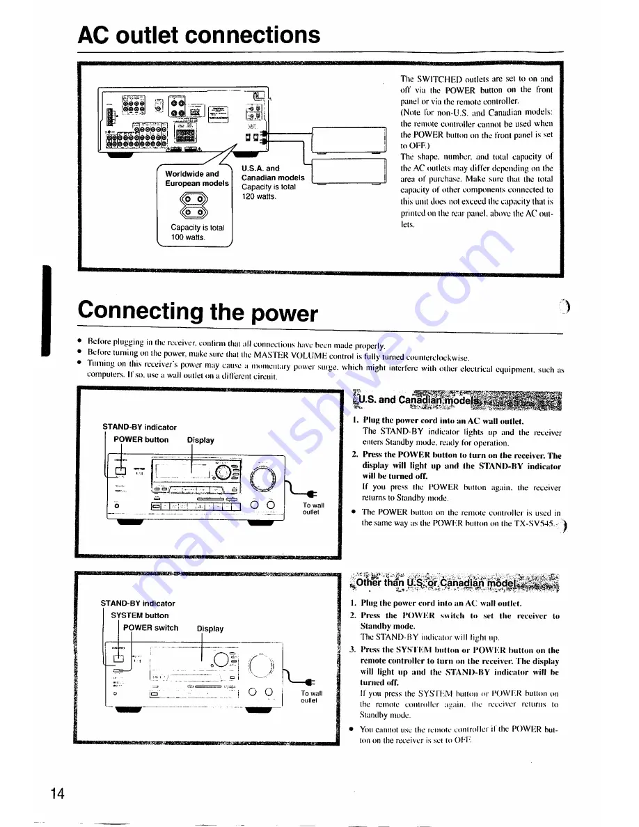 Onkyo TX-SV545 Instruction Manual Download Page 14