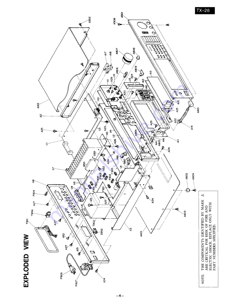 Onkyo TX28 Service Manual Download Page 4