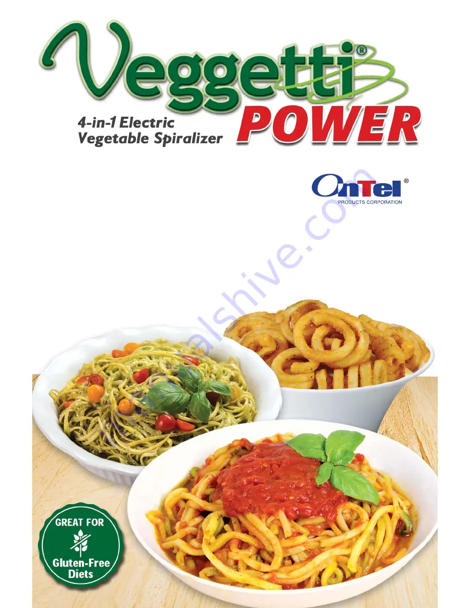 Ontel Veggetti Power Gourmet Recipe Manual And Instructions Download Page 16