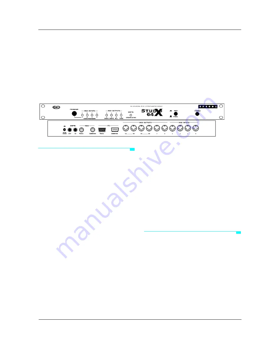 OPCODE Studio 64X User Manual Download Page 7