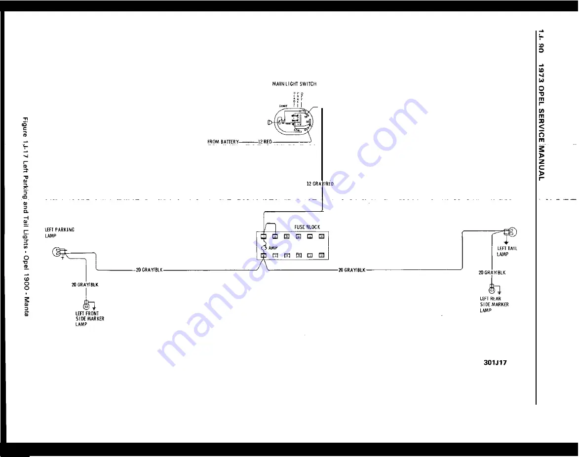 Opel 1900 1973 Service Manual Download Page 111