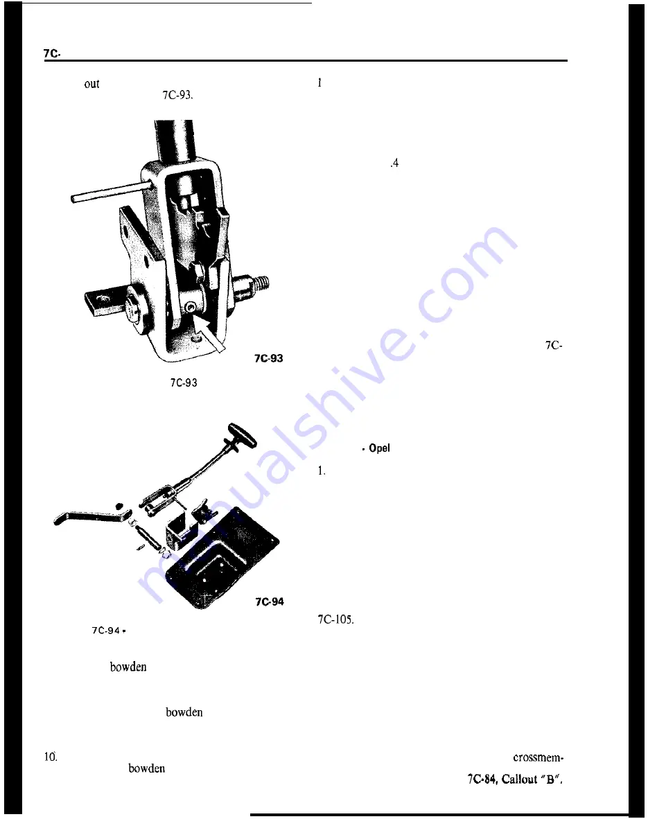 Opel 1900 1973 Service Manual Download Page 455