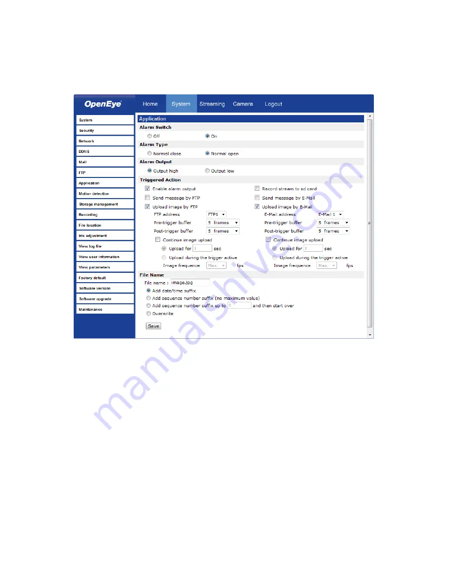 OpenEye CM-716 User Manual Download Page 39