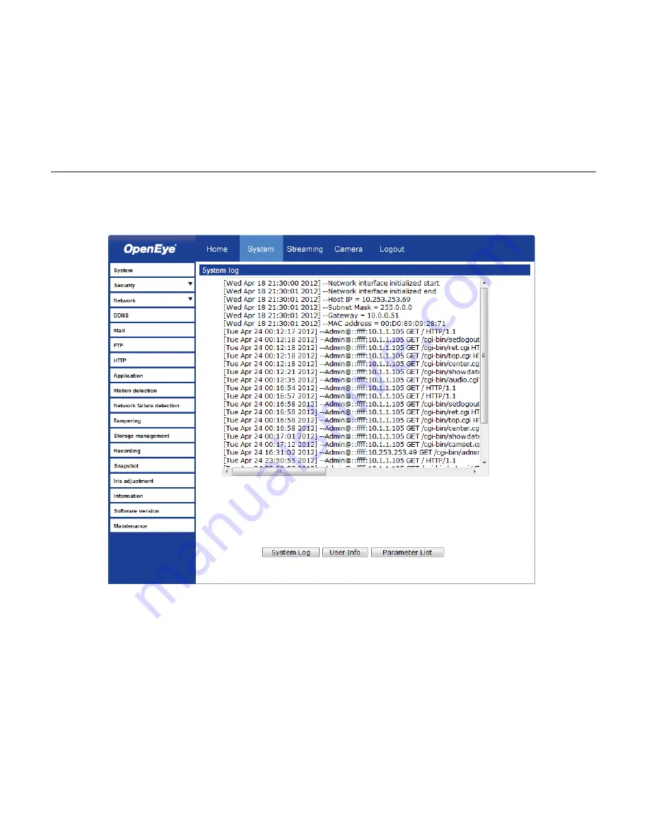 OpenEye CM-716 User Manual Download Page 48