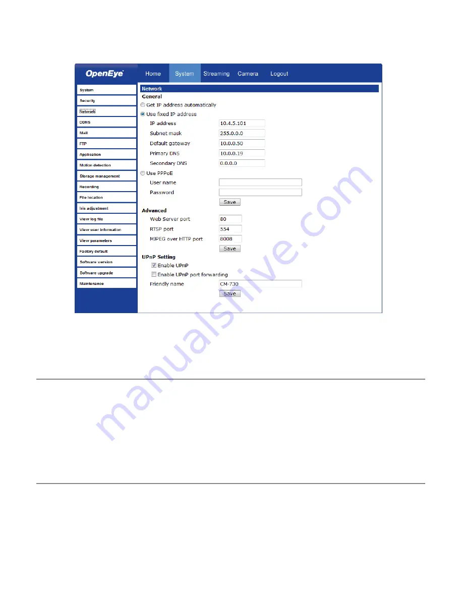 OpenEye CM-730 User Manual Download Page 35