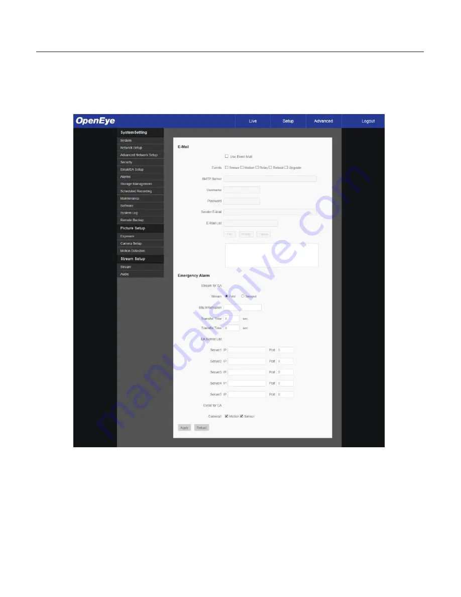 OpenEye OE-C7022-APW User Manual Download Page 29