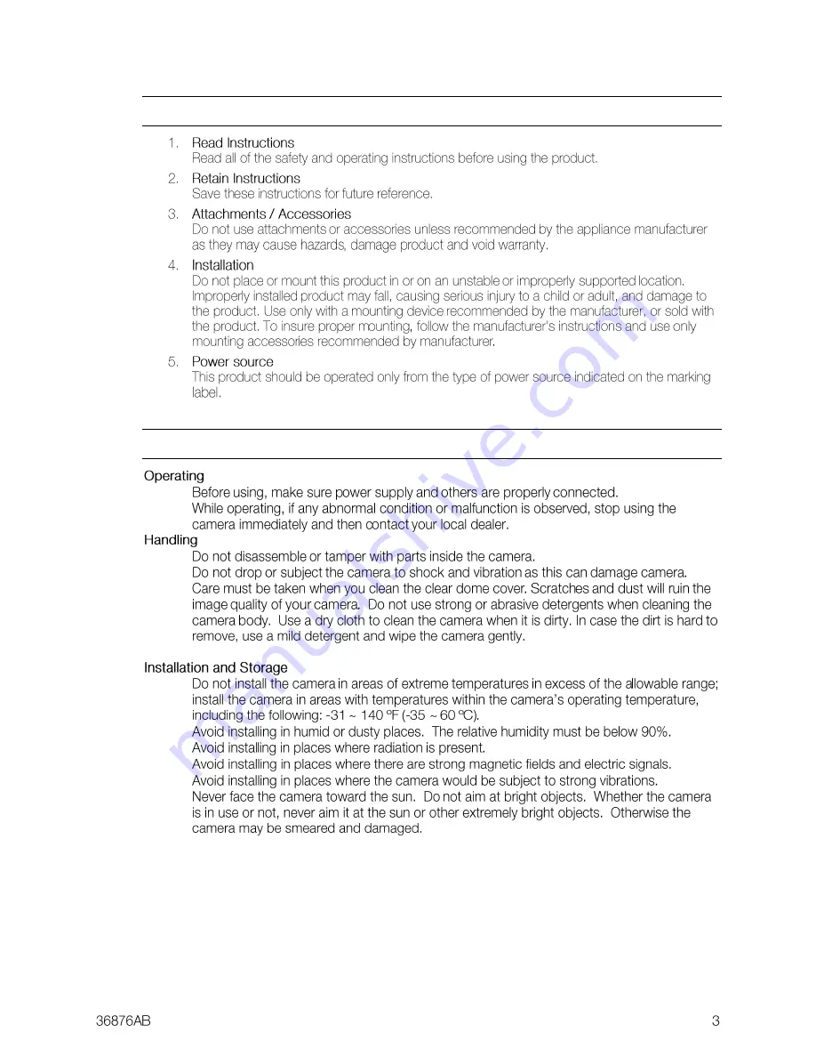 OpenEye OE-C7084-AWR User Manual Download Page 3