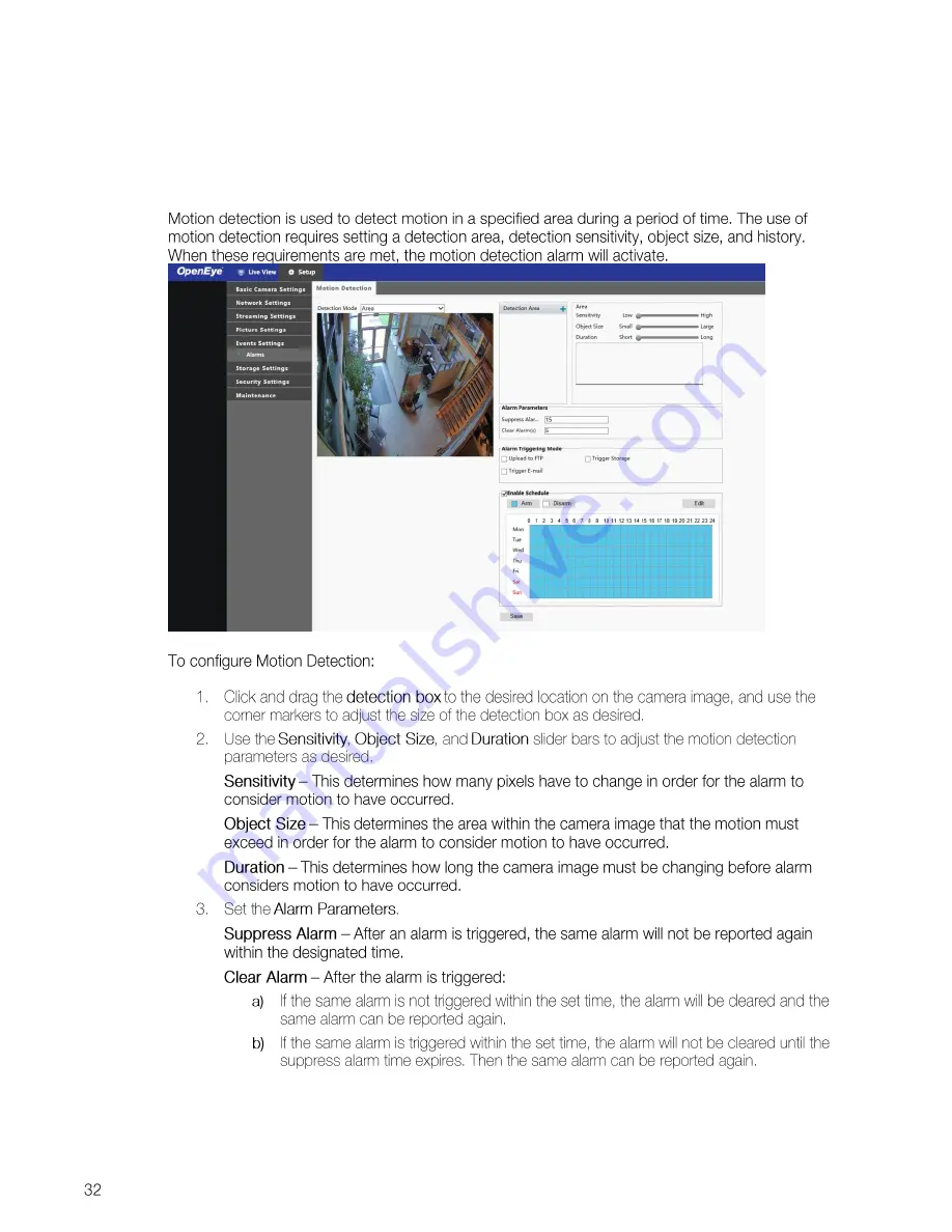 OpenEye OE-C7084-AWR User Manual Download Page 32