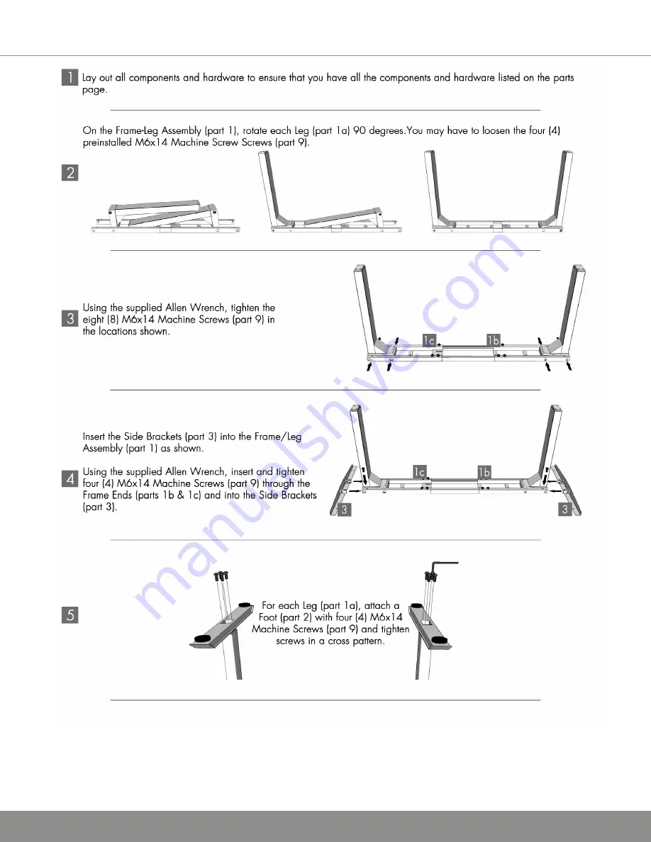 Openplan C-LEG GRADE 1 BASE Assembly & Use Download Page 4