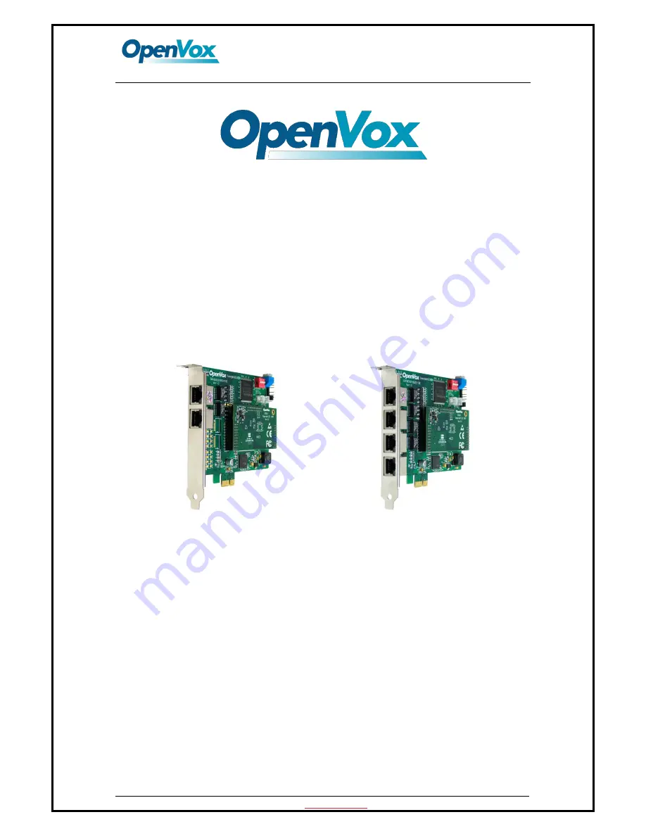 OpenVox DE210E User Manual Download Page 1