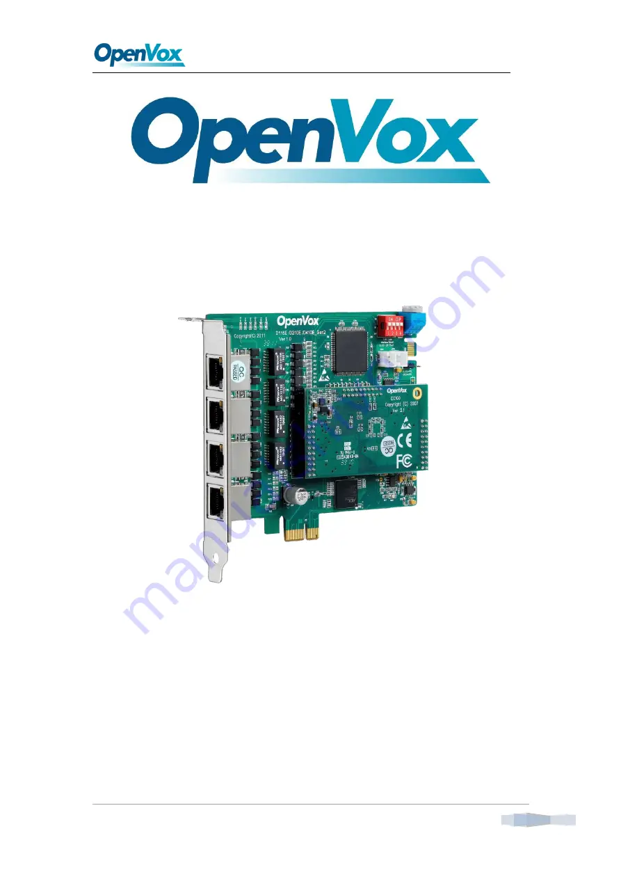 OpenVox DE410E User Manual Download Page 1