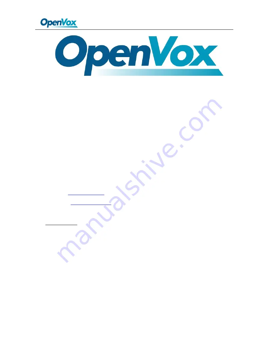 OpenVox SWG-1016 User Manual Download Page 2