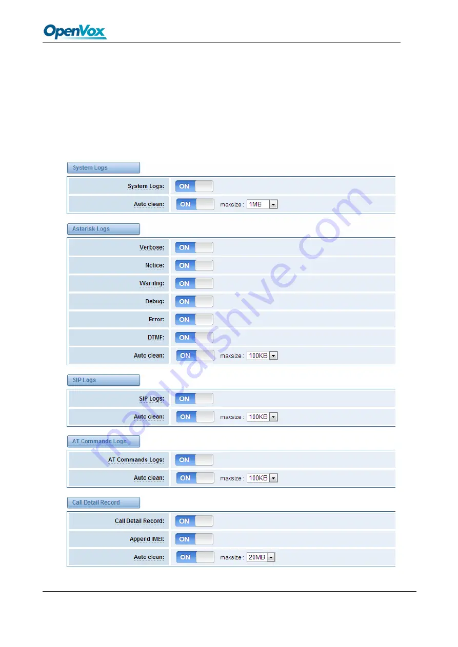 OpenVox VS-GW2120-44W User Manual Download Page 68