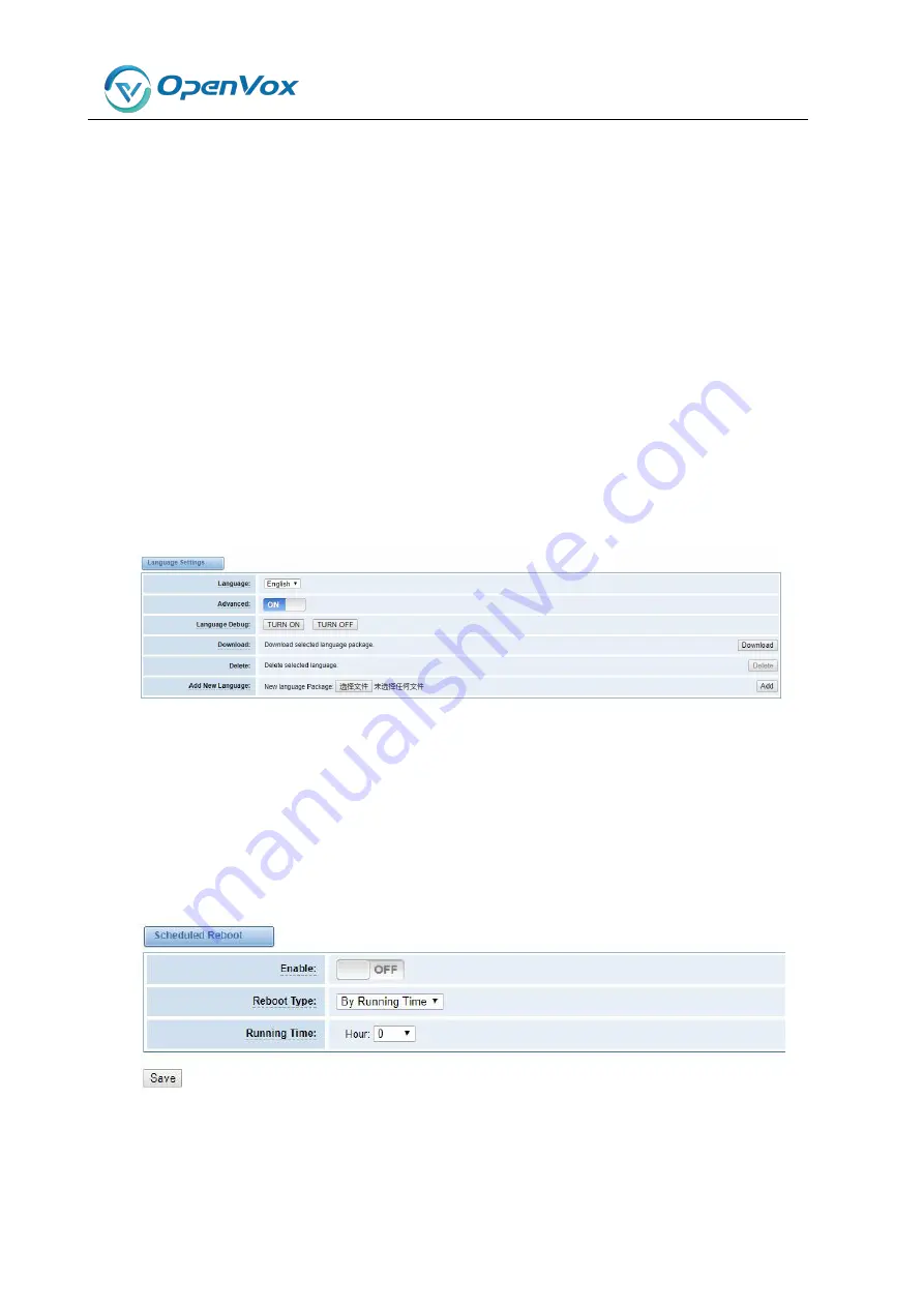 OpenVox VS-GWP1600 Series User Manual Download Page 19