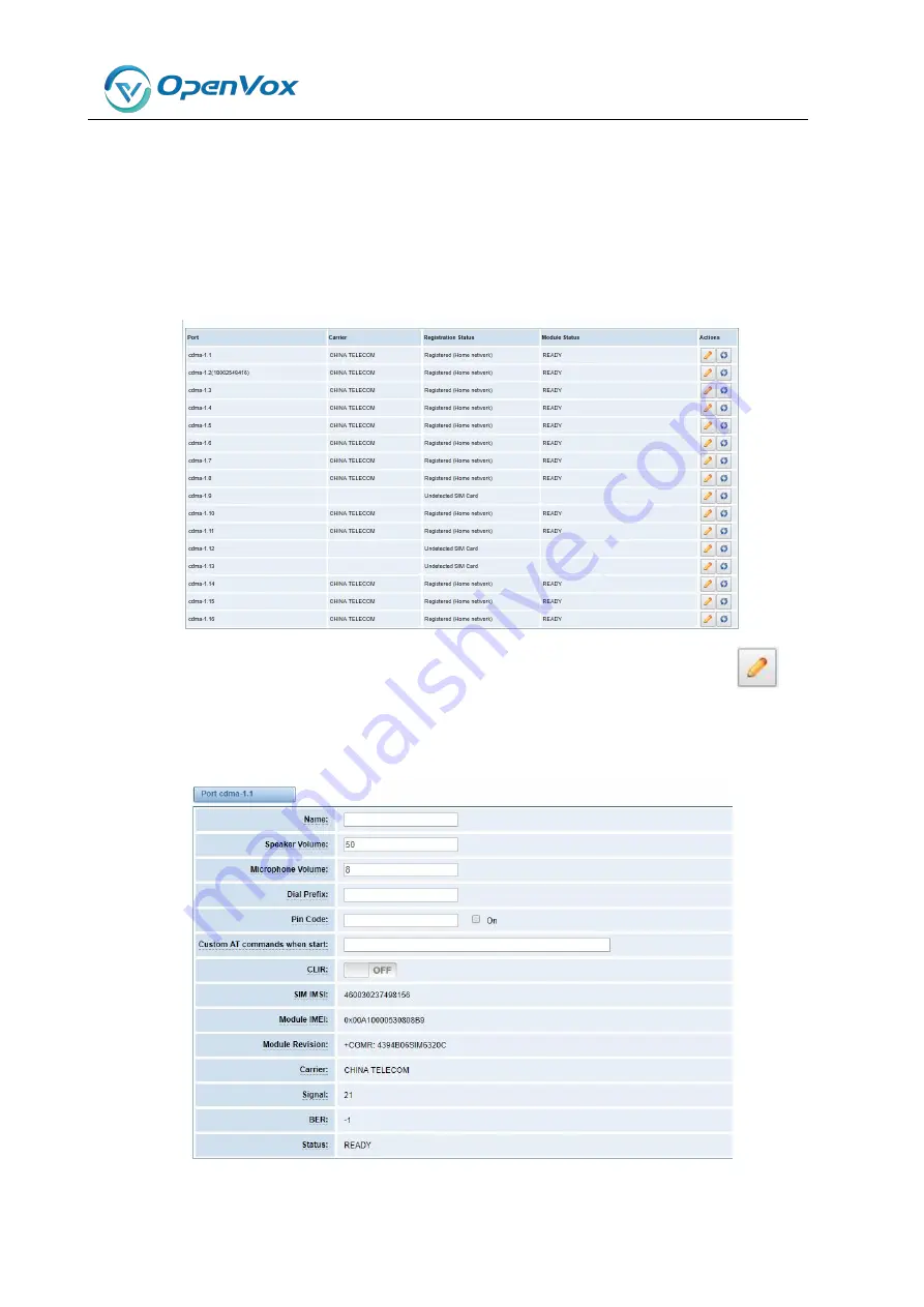 OpenVox VS-GWP1600 Series User Manual Download Page 23