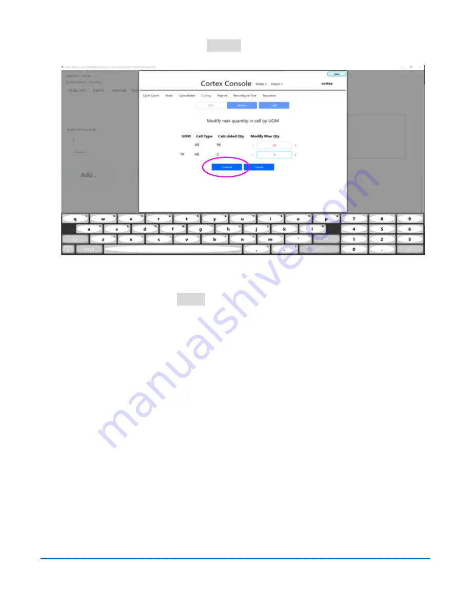 Opex Perfect Pick Cortex Operator'S Manual Download Page 105