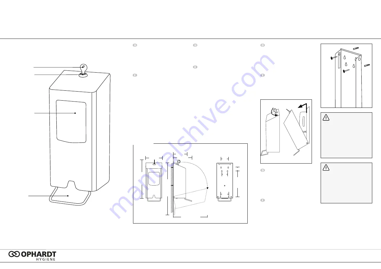 OPHARDT HYGIENE Neptune NMU 1000 Instructions For Use Download Page 1