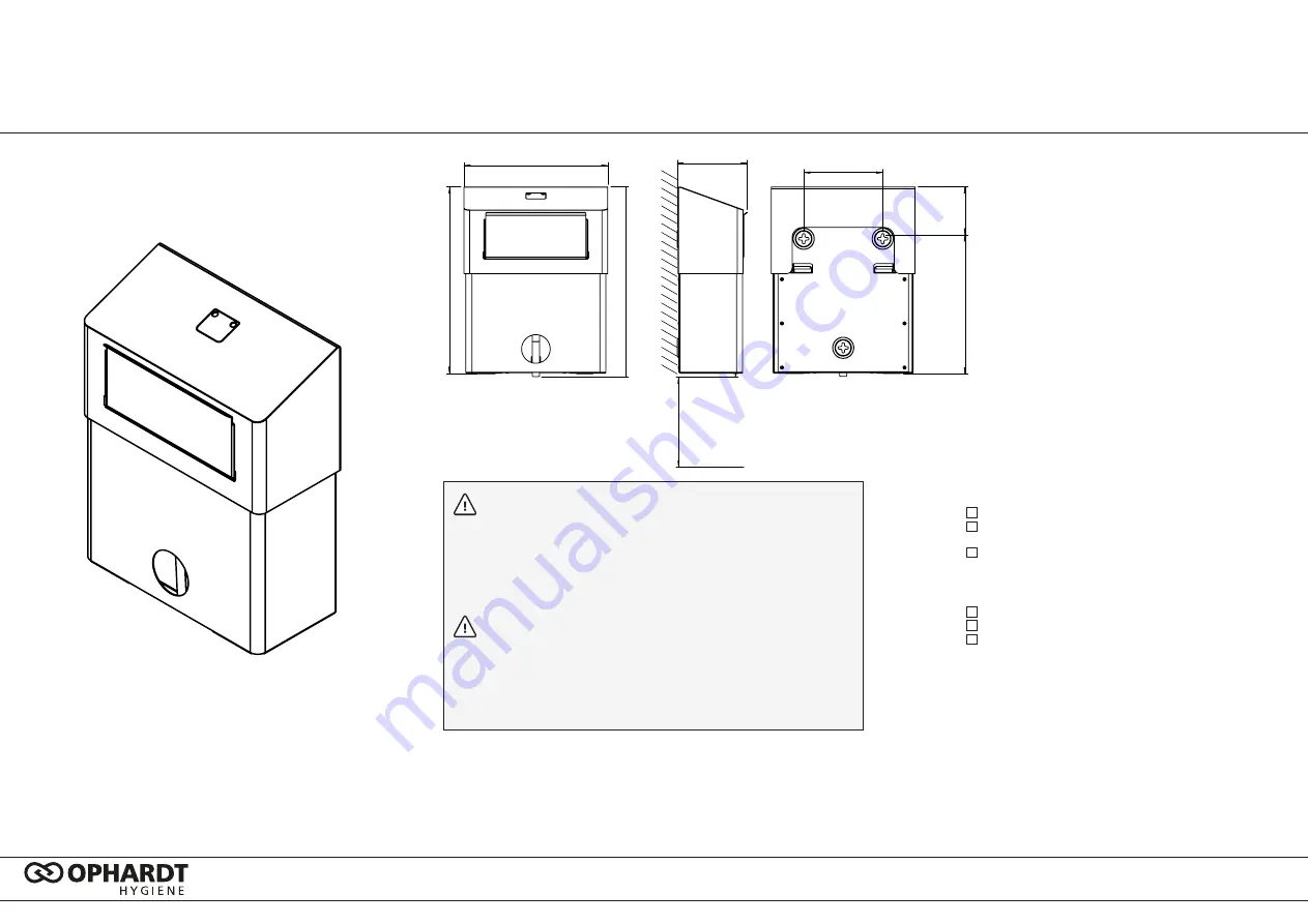 OPHARDT HYGIENE SanTRAL Plus HWU 6 Instructions For Use Download Page 1