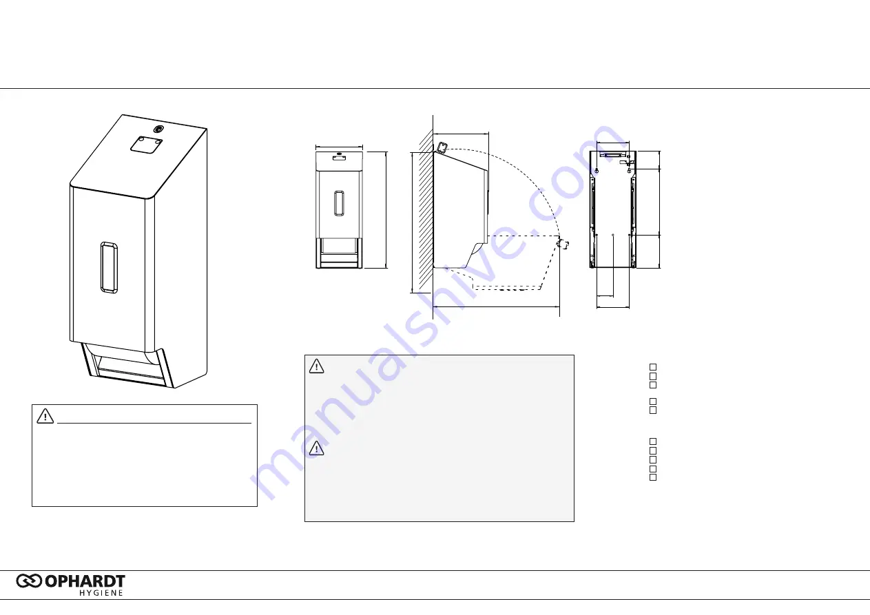 OPHARDT HYGIENE SanTRAL Plus PRU 2 Quick Start Manual Download Page 1