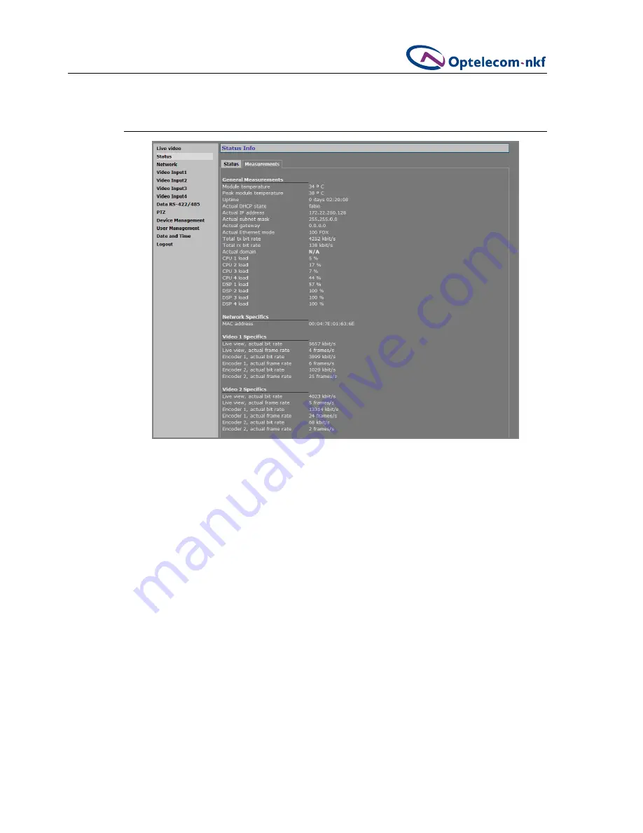 Optelecom-nkf Siqura C-54 E-MC User Manual Download Page 37