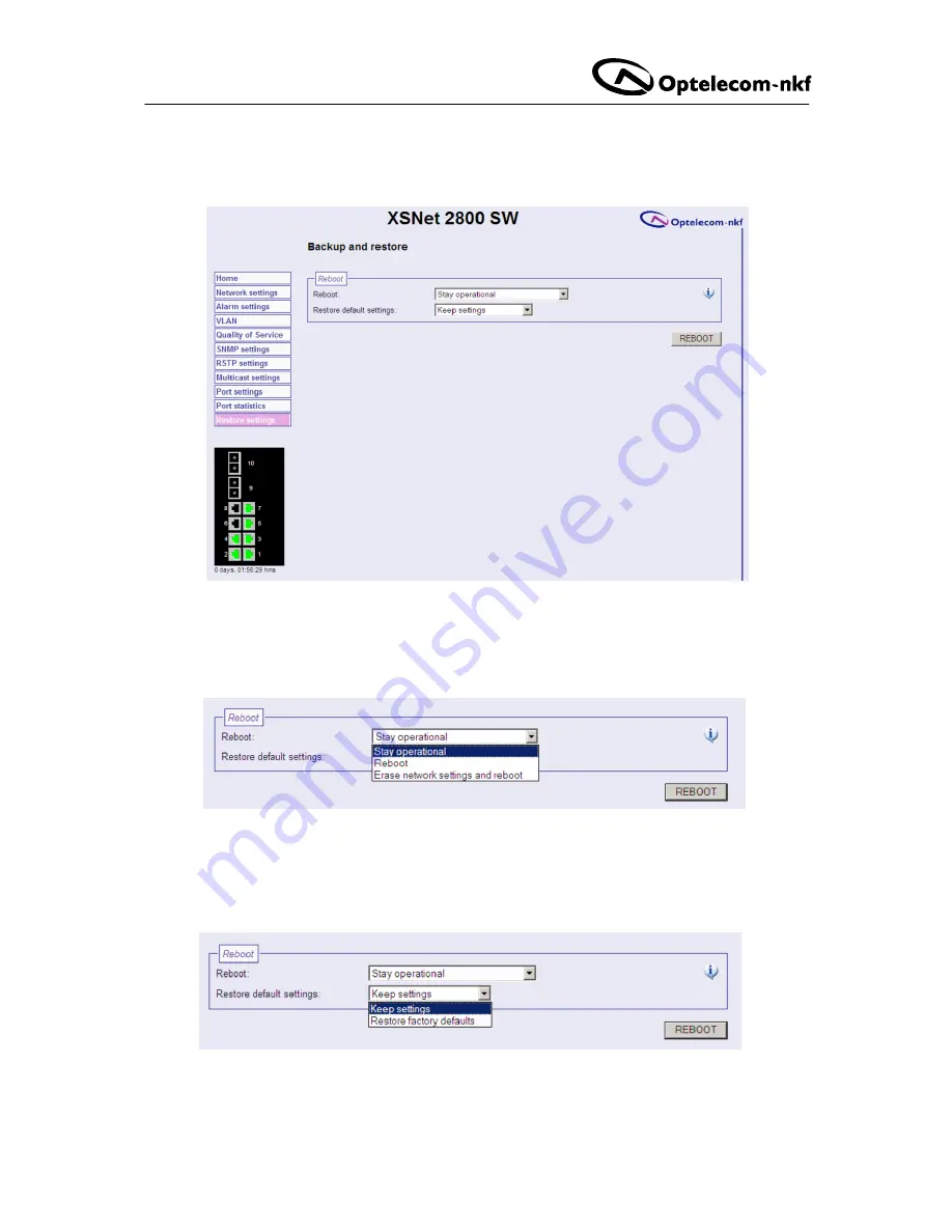 Optelecom-nkf XSNet 2800 SW User Manual Download Page 23