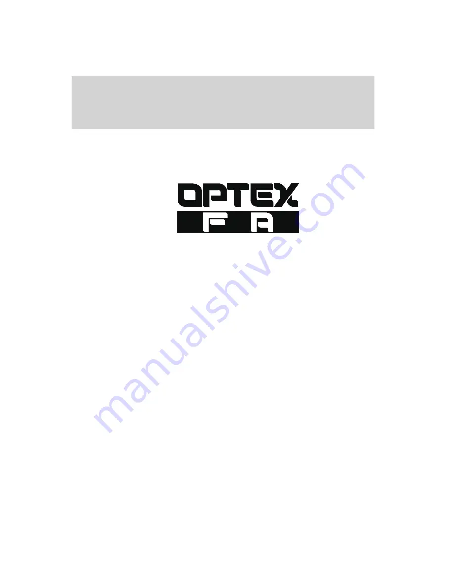 OPTEX FA Thermo-Hunter PT-S80 Скачать руководство пользователя страница 1