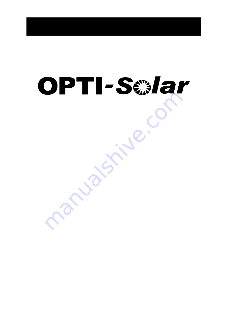 opti-solar SP Handy Grid Series User Manual Download Page 1