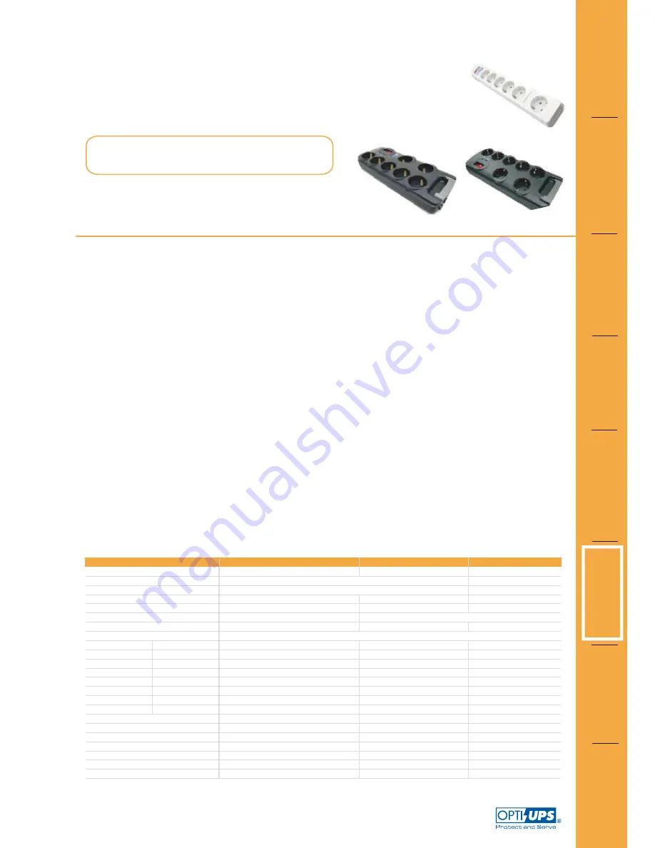 OPTI-UPS Surge Buster Series SBFH-721 Скачать руководство пользователя страница 1